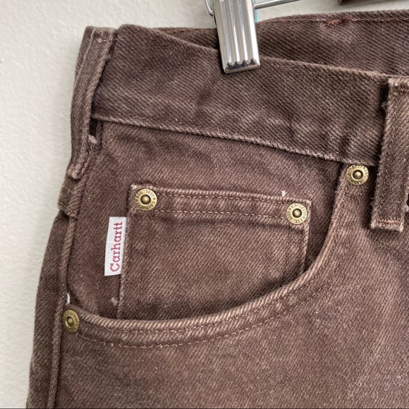 - Carhartt men’s flannel line denim jeans size 40x34 brown - Picture 3 of 10